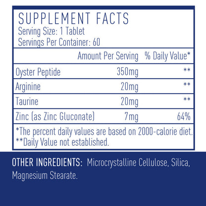 Misspep Plus Zinc Oyster Extract Testosterone Boosters Capsules 60ct